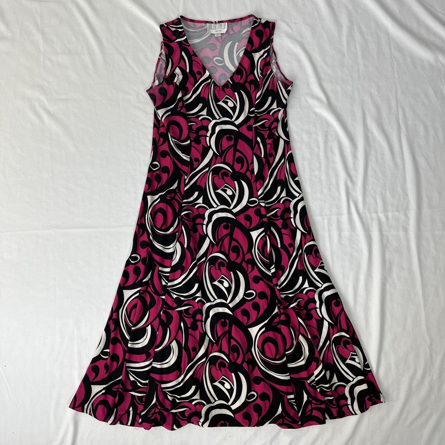 Pink &amp; Black Maxi Dress