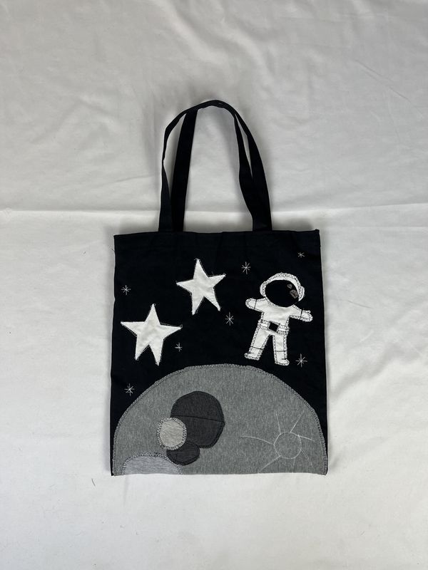 Gay spaceman space tote bag