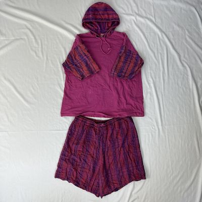 Pink + Purple Plaid Set