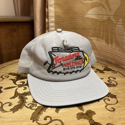grey welding trucker hat