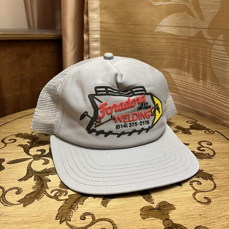 grey welding trucker hat