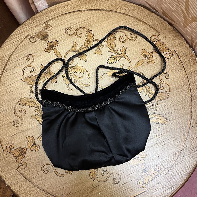 black soft velvet bag