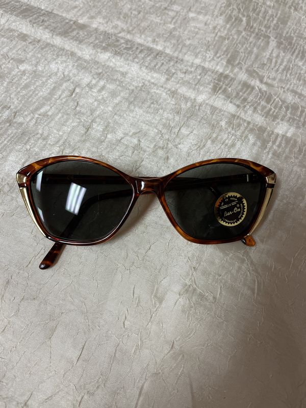 gold and brown sunglasses