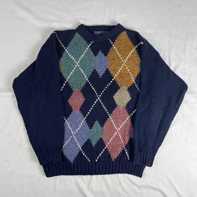 Navy Colorful Sweater