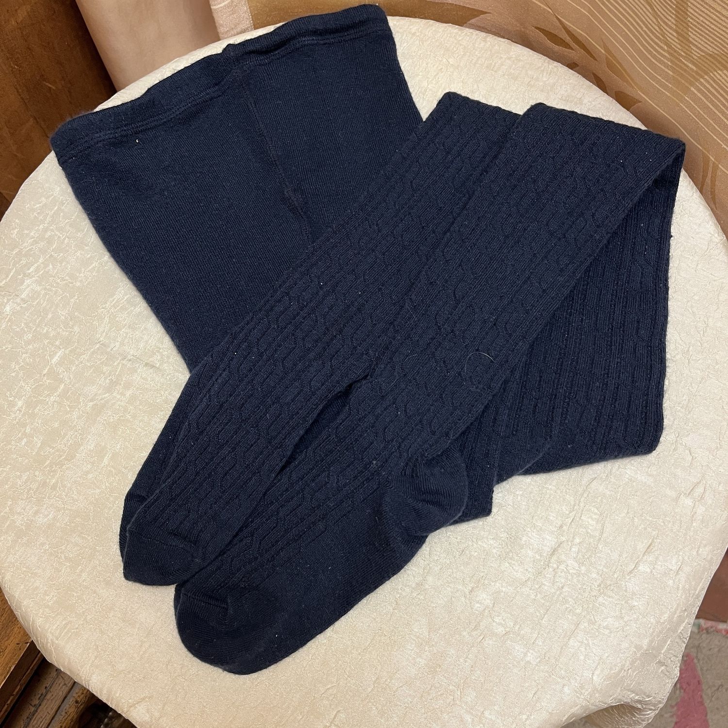 Blue Knit Tights