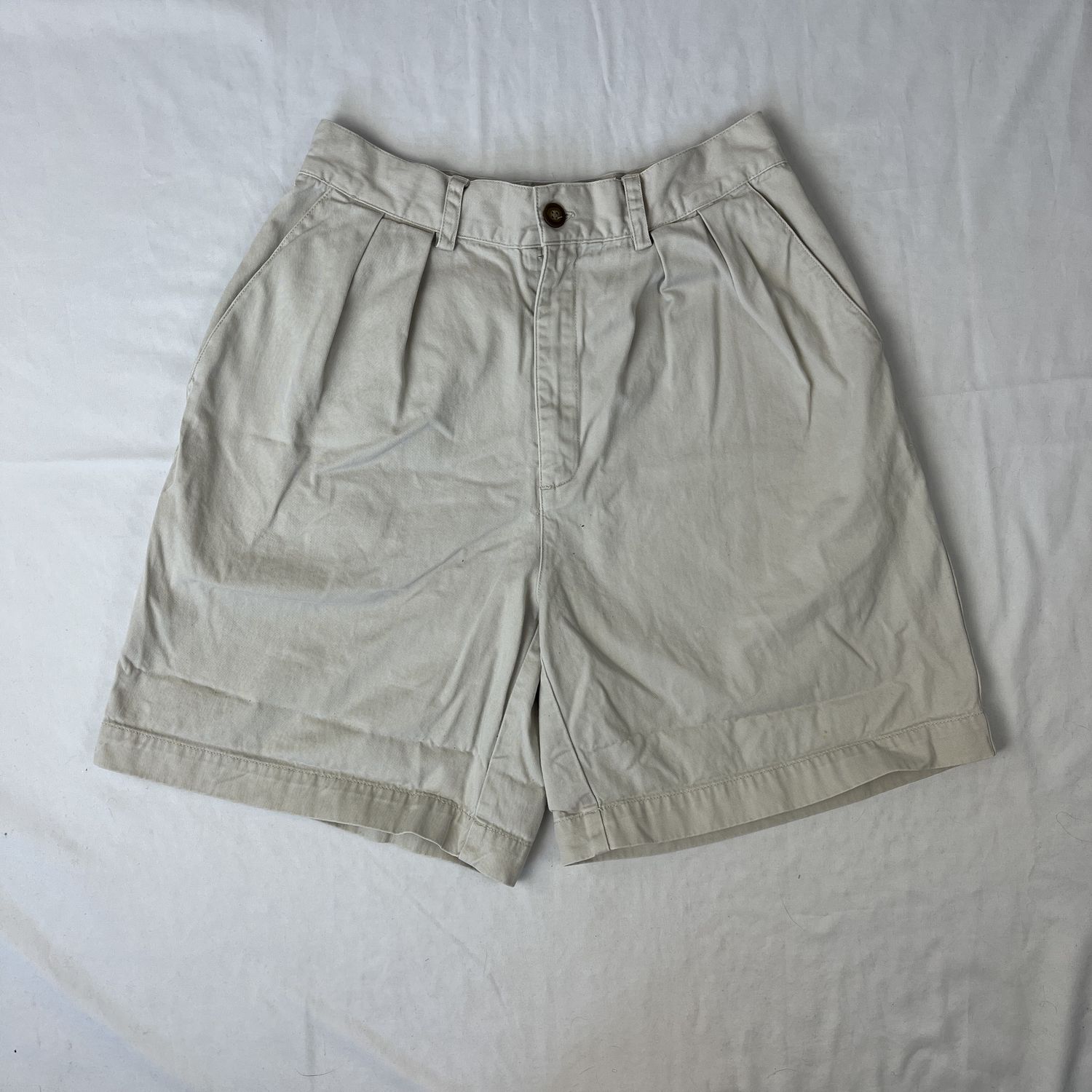 Cream Mom Shorts