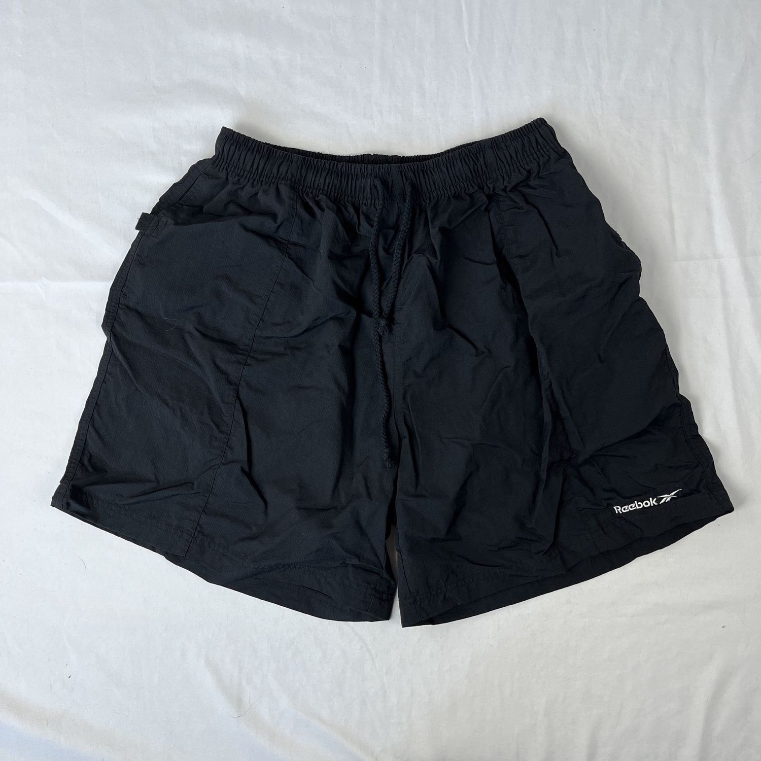 reebok black gym shorts