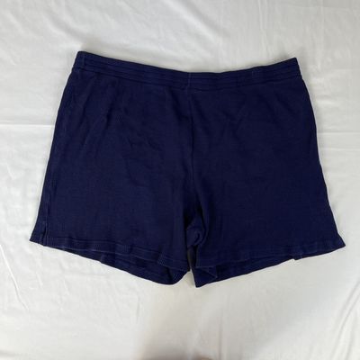 navy waffle knit shorts