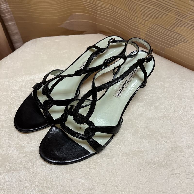 Black + Silver Heels