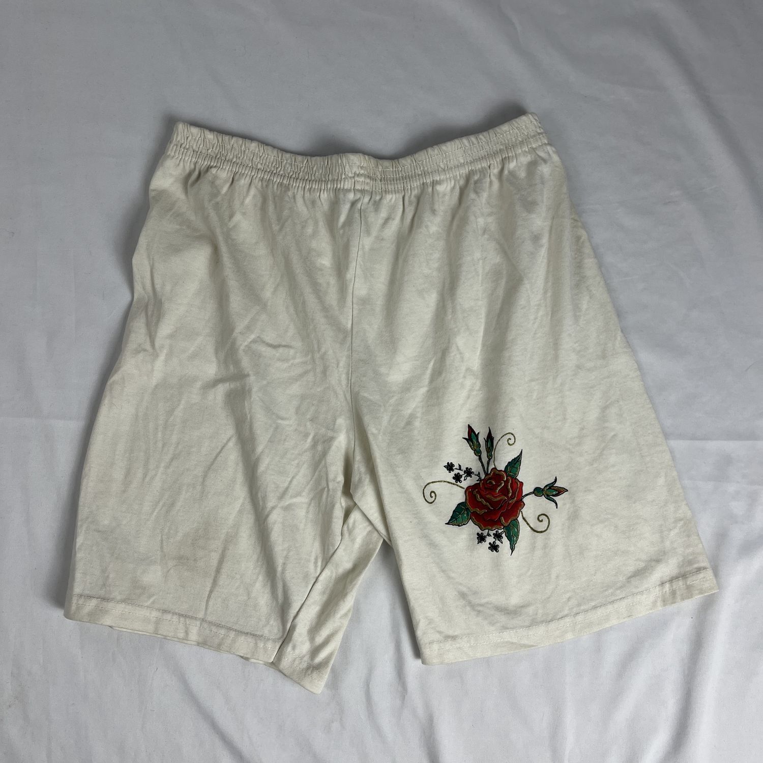 Cream Rose Shorts