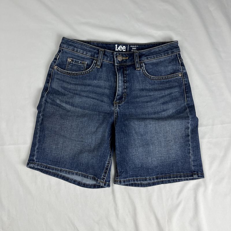 Lee Dark Wash Bike Shorts