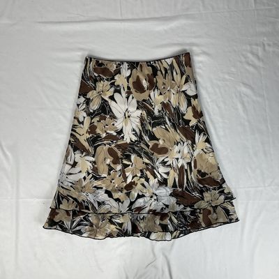 Brown Flower Skirt