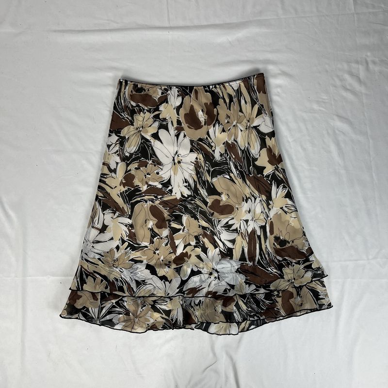 Brown Flower Skirt