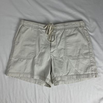 White Khaki String Shorts