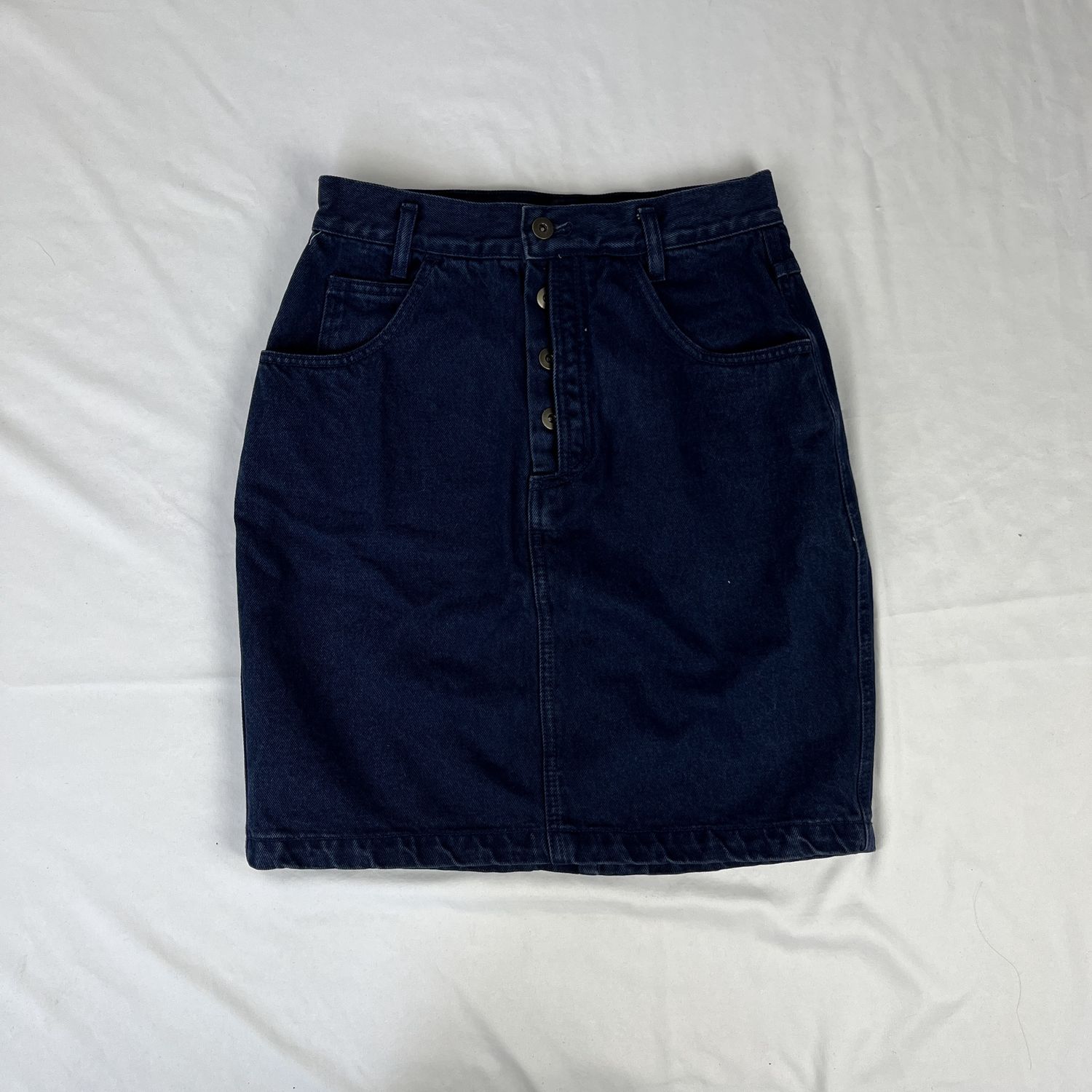 Navy Denim Skirt