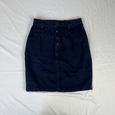 Navy Denim Skirt