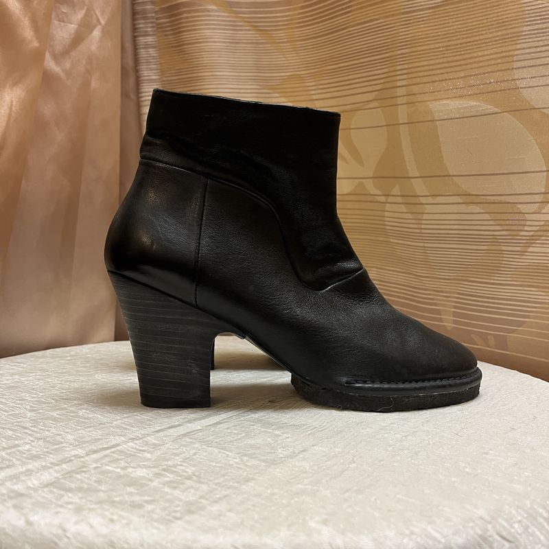 Black Leather Booties