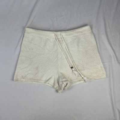 Cream Knit Shorts