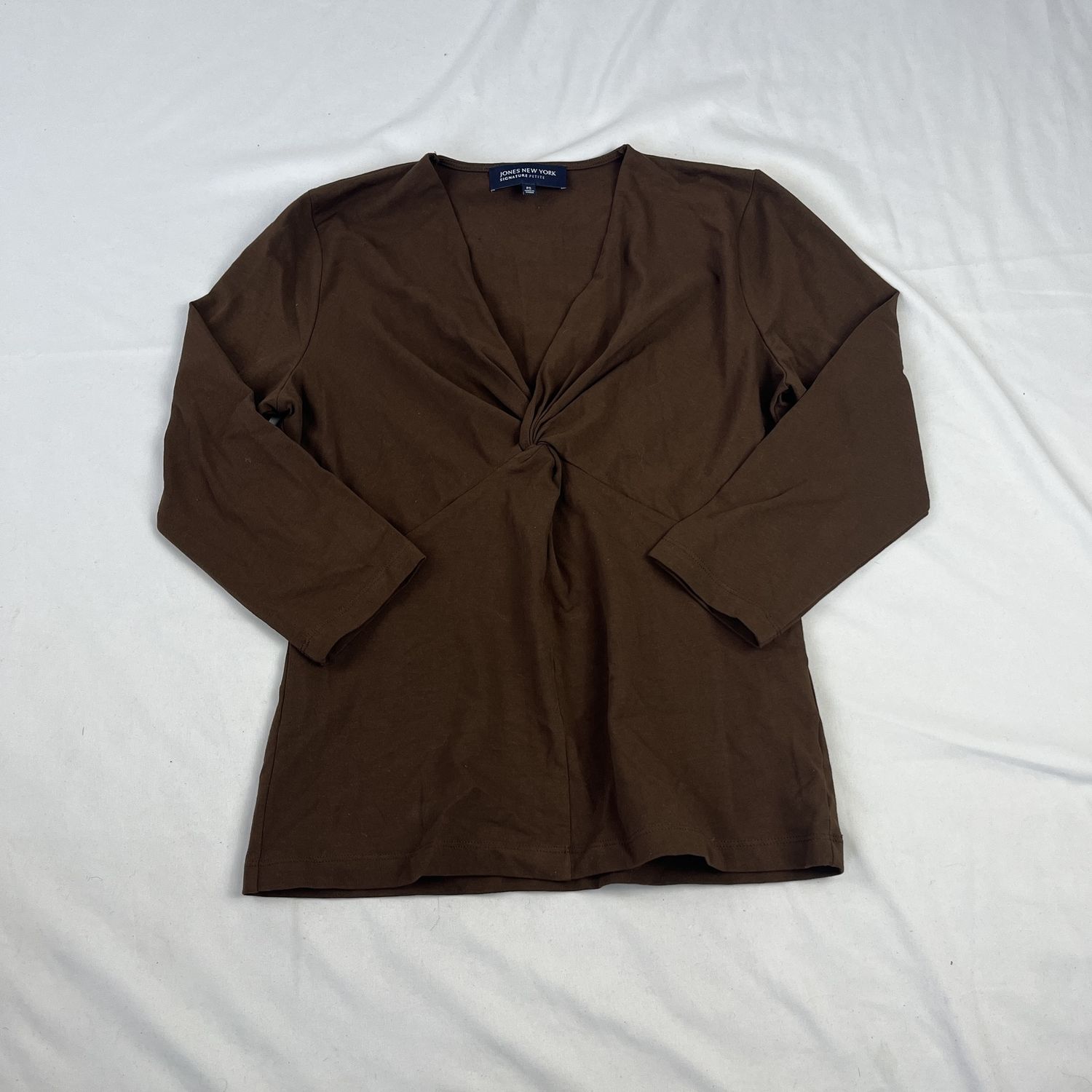 CDW Brown Fuzzy Button-Up