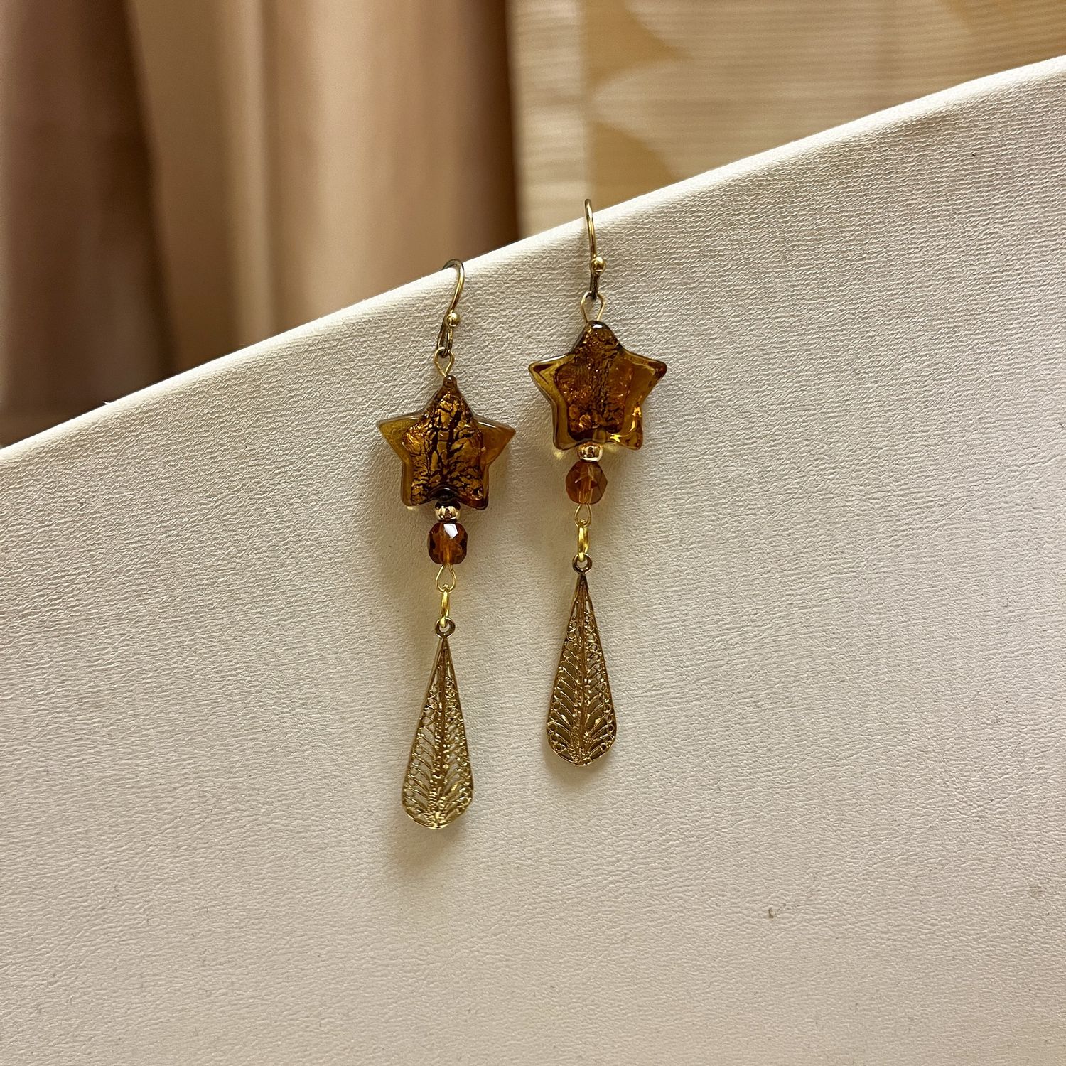 bronze star earrings