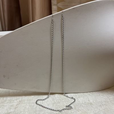 simple silver connector earrings