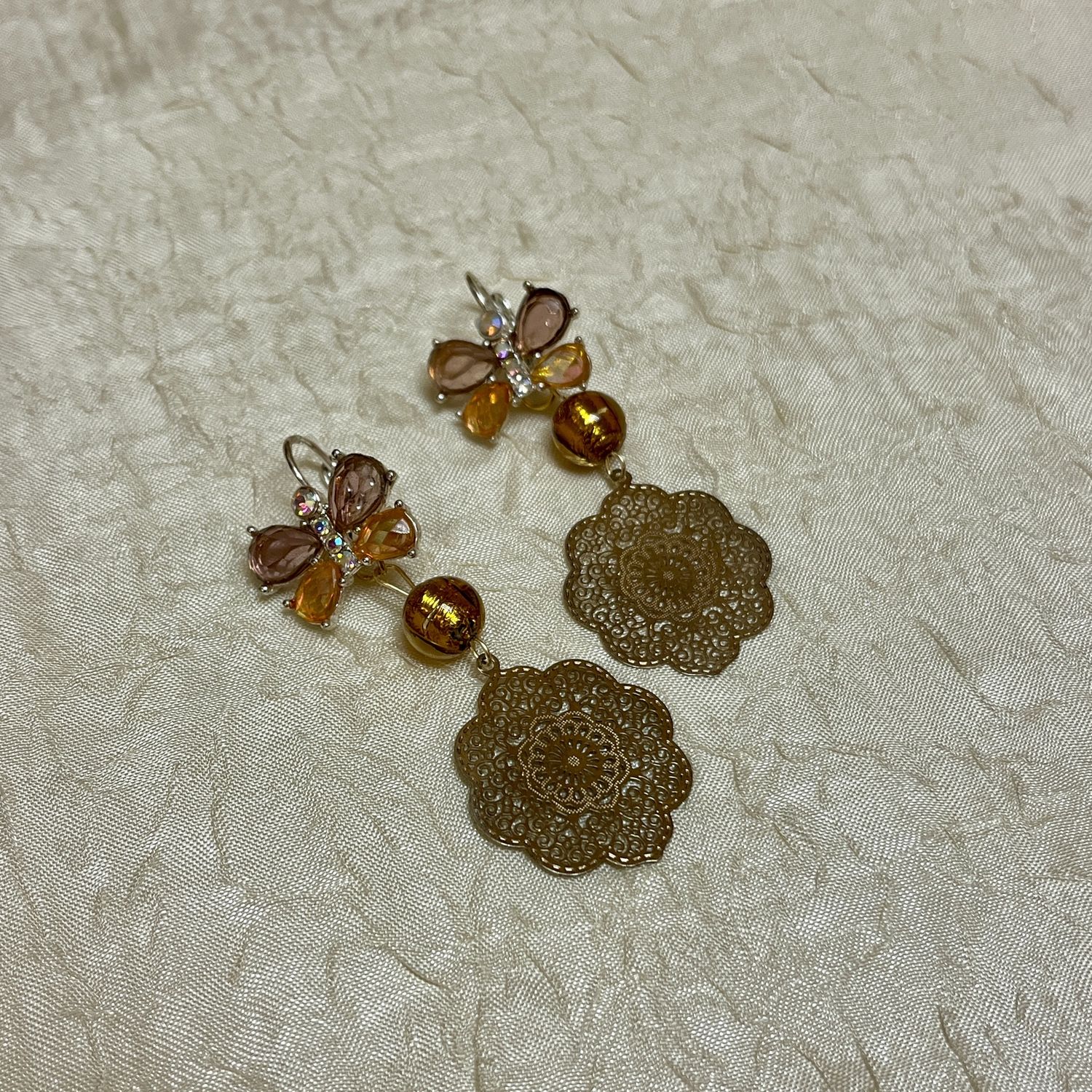gold butterfly earrings