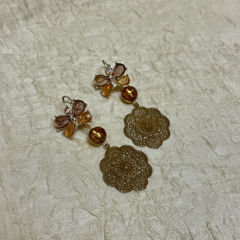 gold butterfly earrings