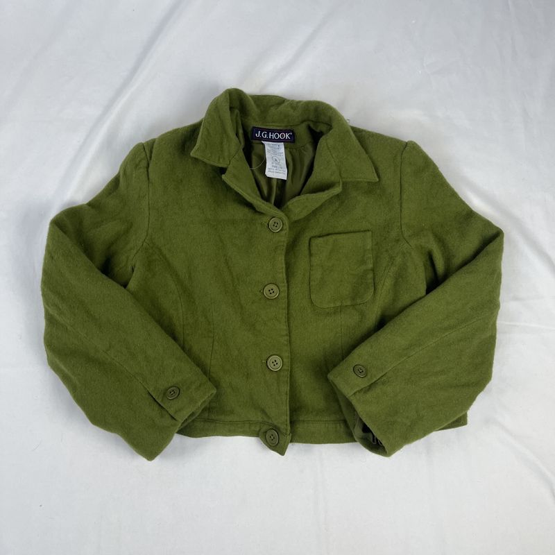 Cropped Green Coat
