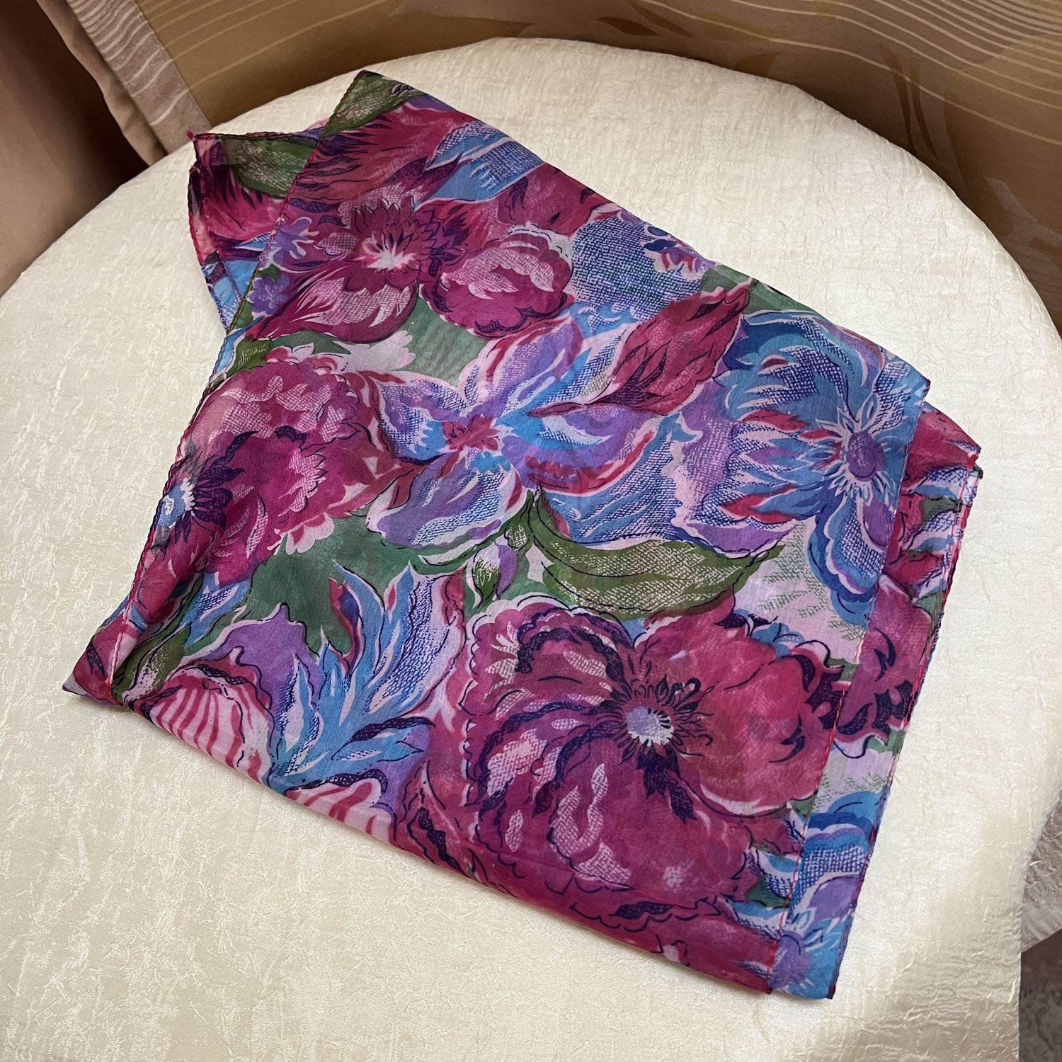 Vibrant pink scarf