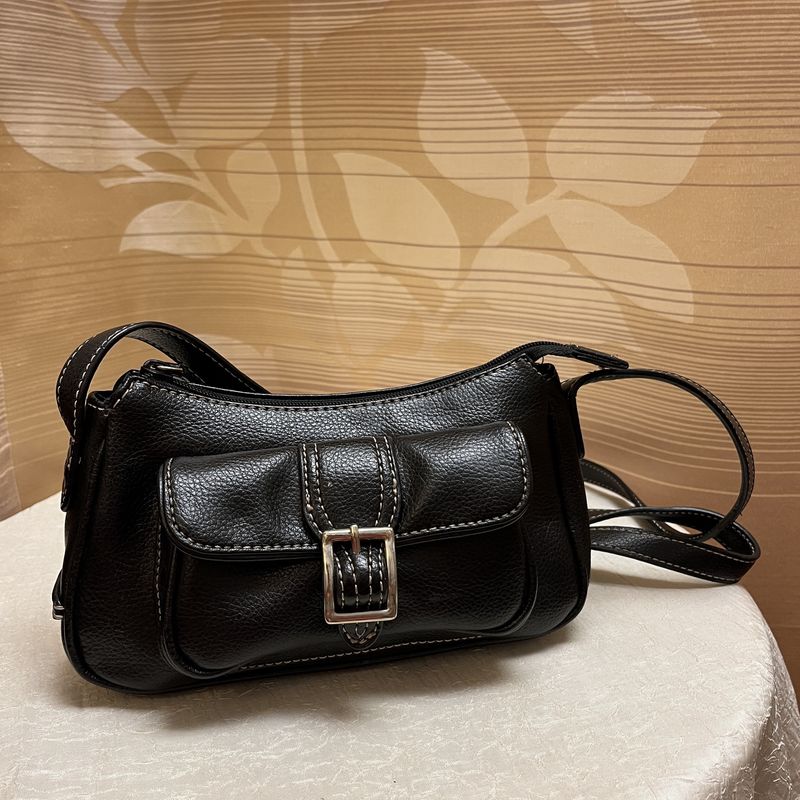 Black Leather Shoulder Bag