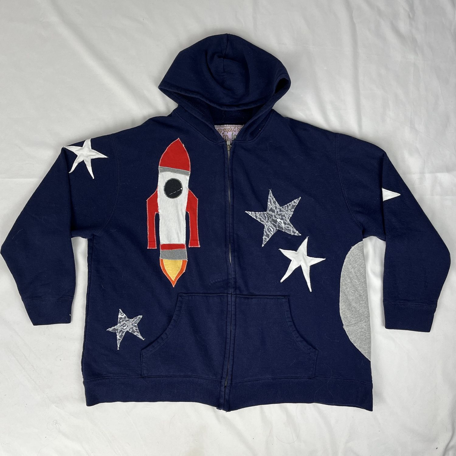 Rocketship Up-cycled Zipup