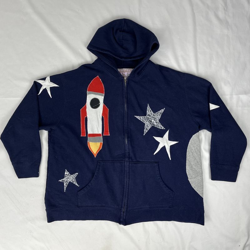 Rocketship Up-cycled Zipup