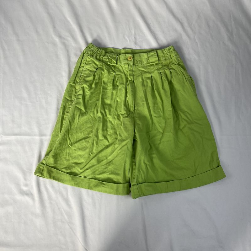 Green Midi Shorts