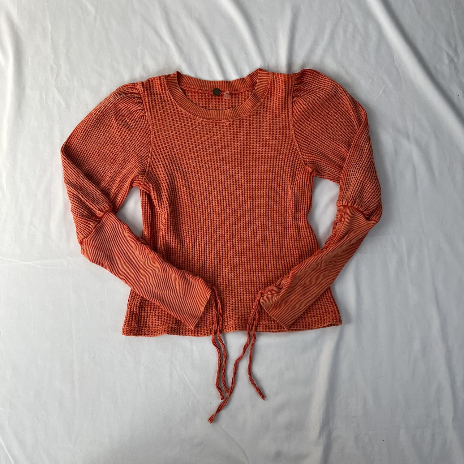 Orange Textured Long Sleeve