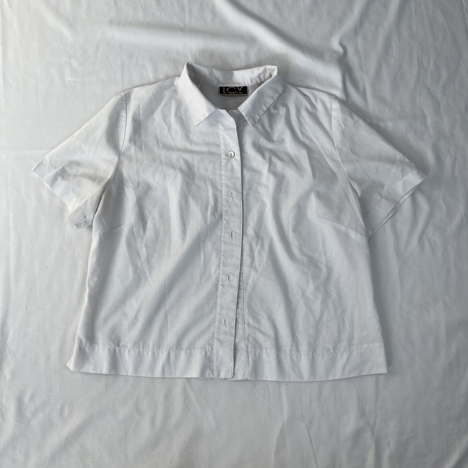 White Cotton Button Up