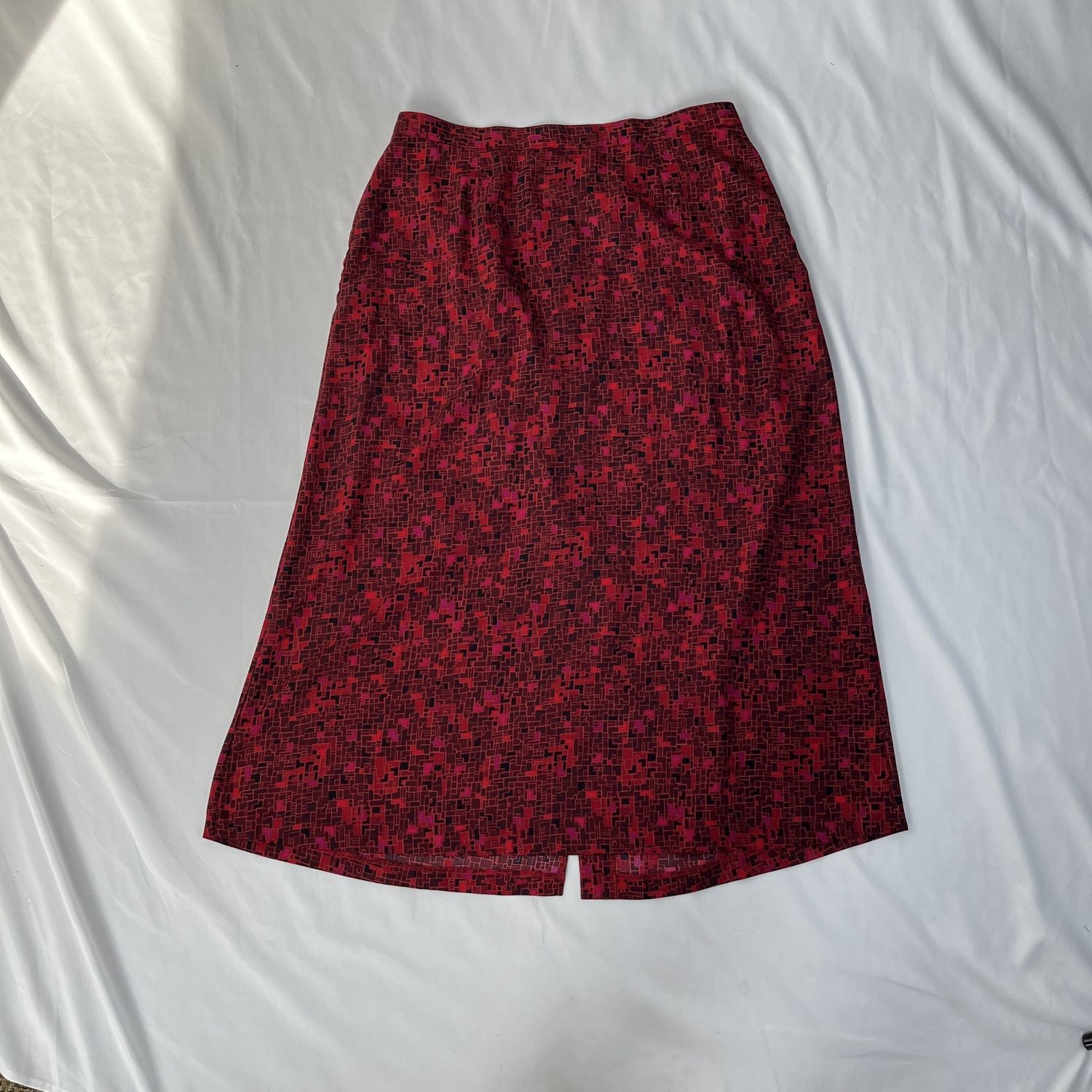 Geometric Magenta Skirt