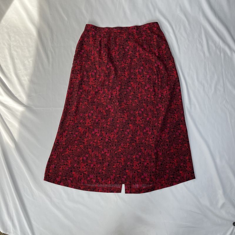 Geometric Magenta Skirt