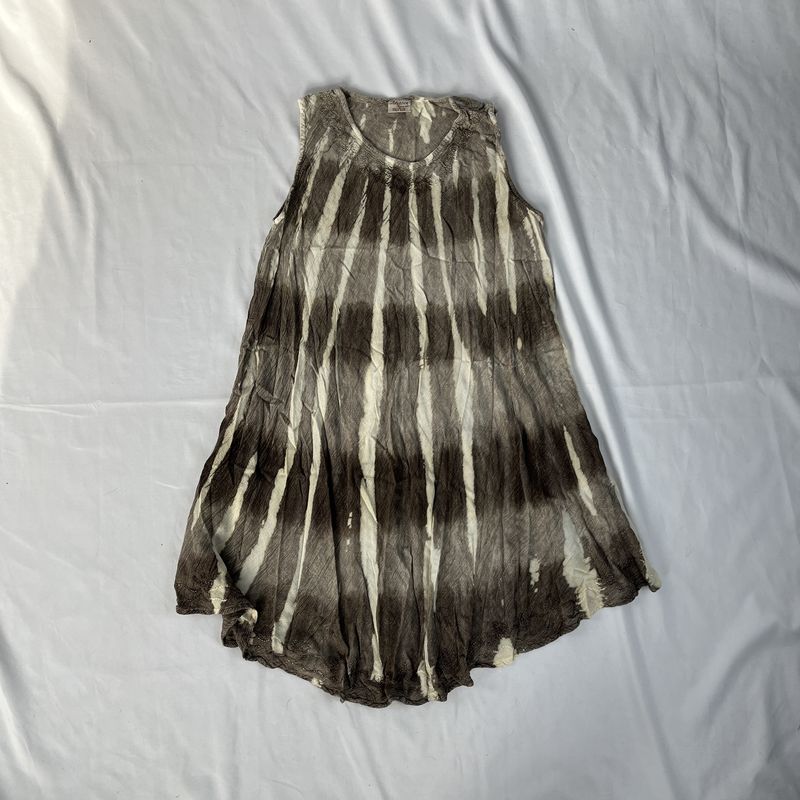 Taupe Embroidered Dress