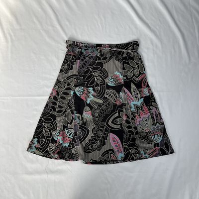 Floral Midi Skirt w/ tropical theme
