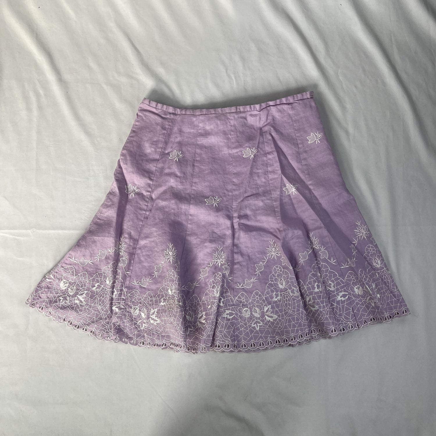 Lilac Embroidered Skirt