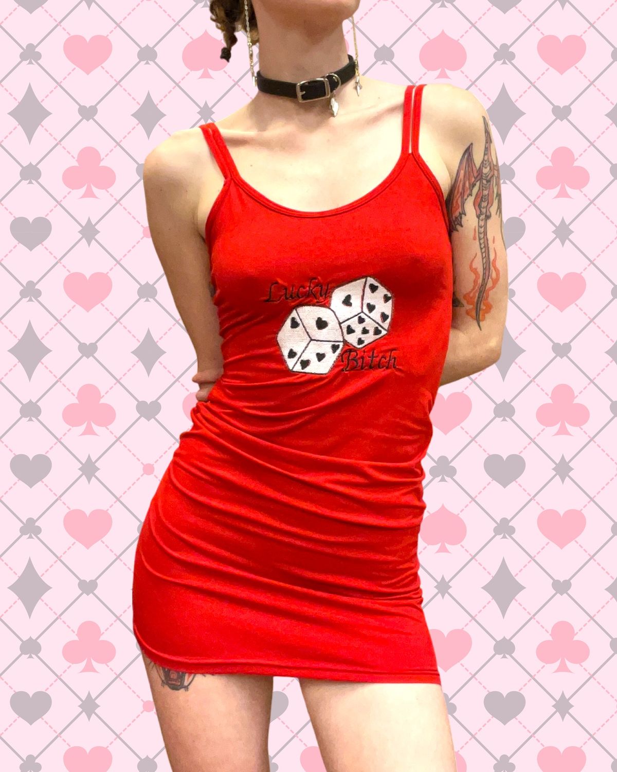 Lucky Bitch Red Dress