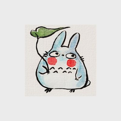 Mini Print &quot;Lil&#39; Blue Totoro&quot;
