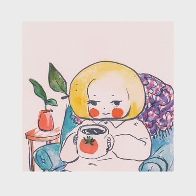 Print - &quot;Lemon baby with tomato mug&quot;