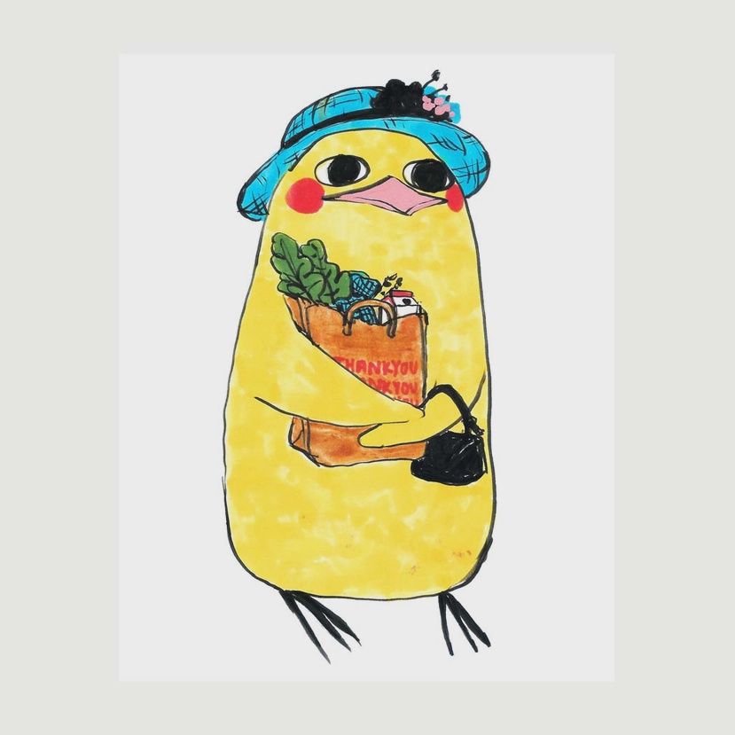 Print - &quot;grocery bird&quot;