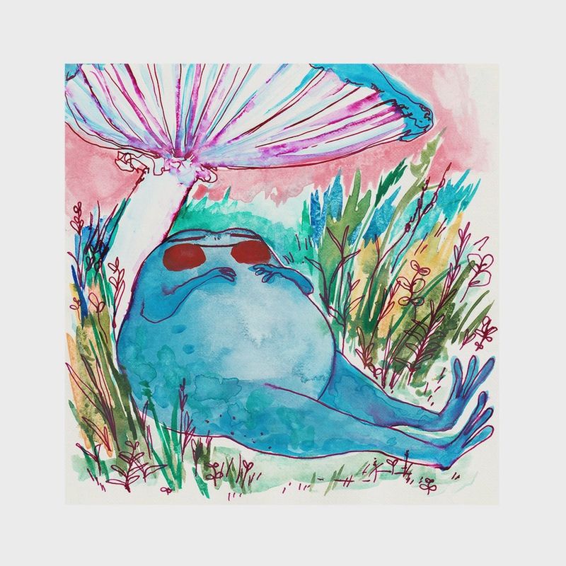 Print - &quot;Blue Frog Napping&quot;