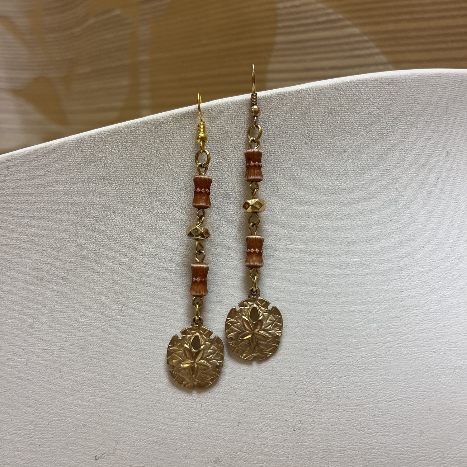 Beaded Sand Dollar Earrings