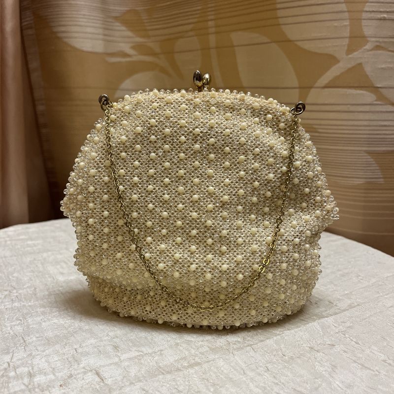 Yellow Vintage Beaded Bag
