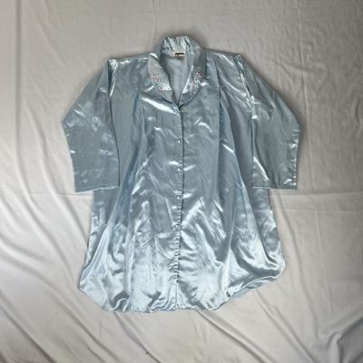 Blue Silk Sleep Gown