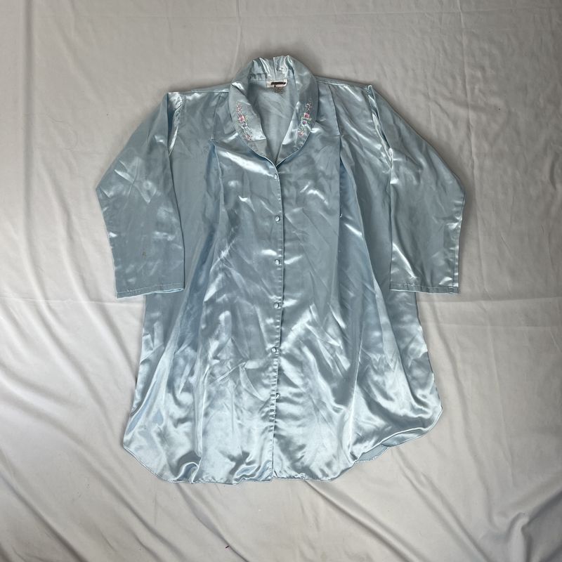 Blue Silk Sleep Gown