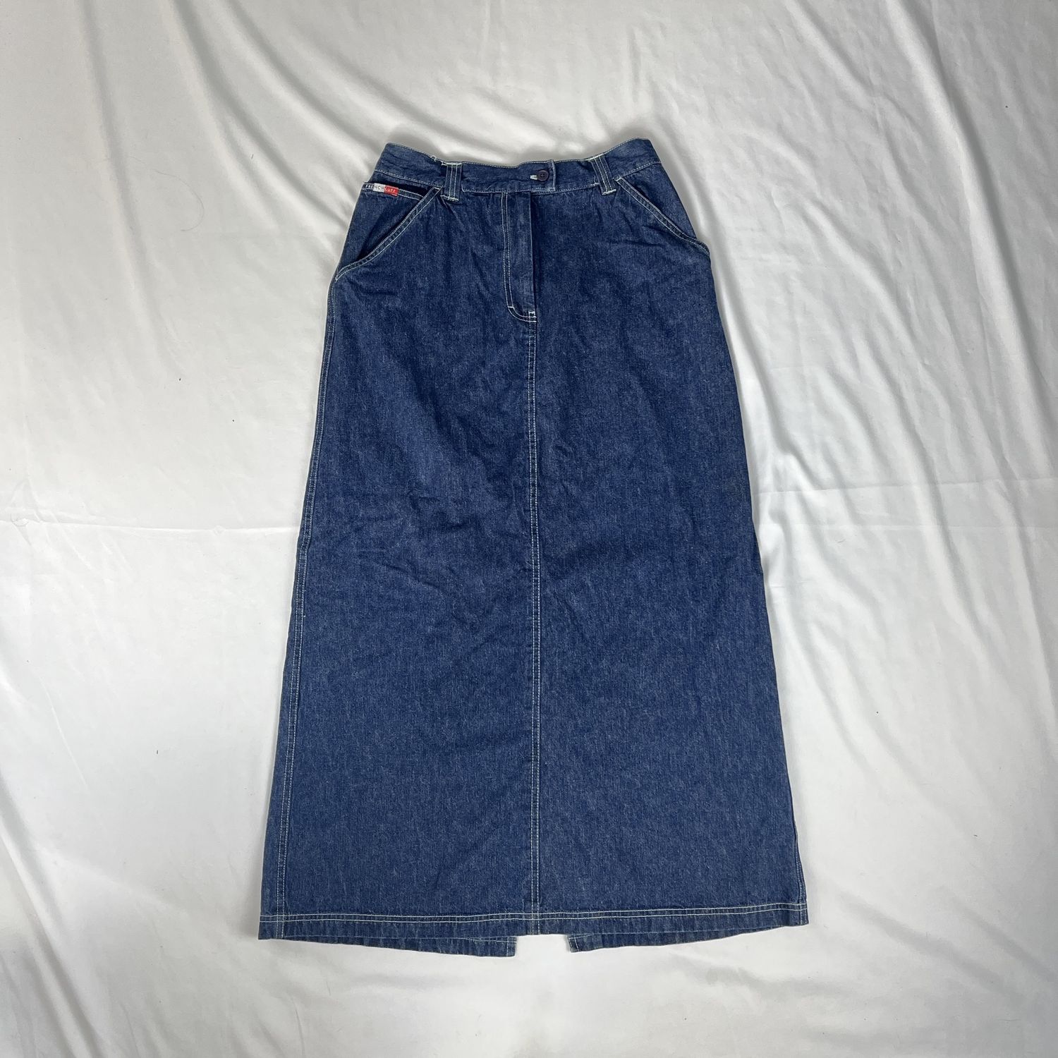 Polo Front Button Denim Skirt